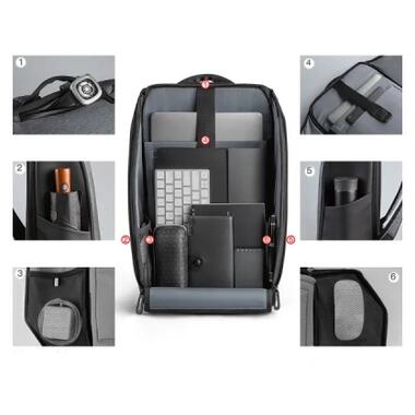 Рюкзак для ноутбука Kingsons 15.6 laptop backpack Dark Grey (KS3203W-B) фото №8