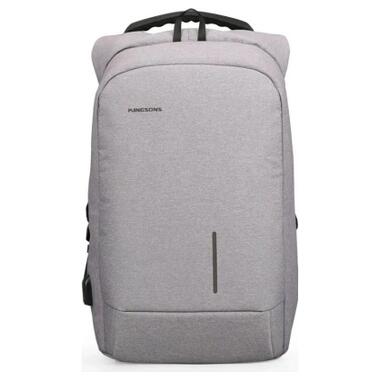 Рюкзак для ноутбука Kingsons 17 laptop backpack Light Grey (KS3149W-D17L) фото №1