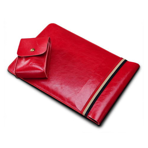 Чохол (кишеня) Coteetci Leather Bag для ноутбуків та планшетів діагоналлю 11 червоний фото №1