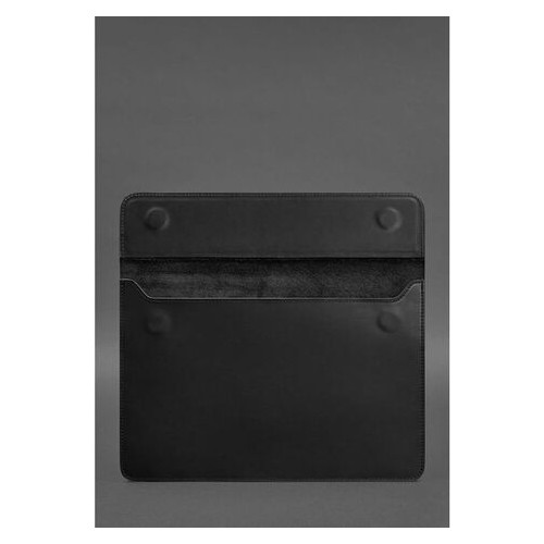 Шкіряний чохол-конверт на магнітах для MacBook Air/Pro 13 Чорний BlankNote (BN-GC-9-g-kr) фото №3