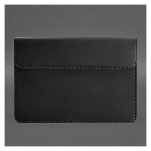Шкіряний чохол-конверт на магнітах для MacBook Air/Pro 13 Чорний BlankNote (BN-GC-9-g-kr) фото №4