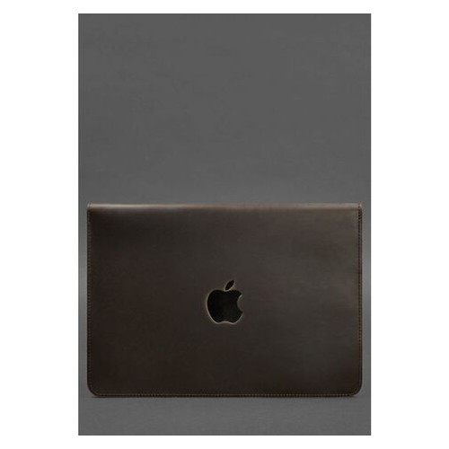 Шкіряний чохол-конверт на магнітах для MacBook Pro 15-16 Темно-коричневий BlankNote (BN-GC-12-o) фото №2