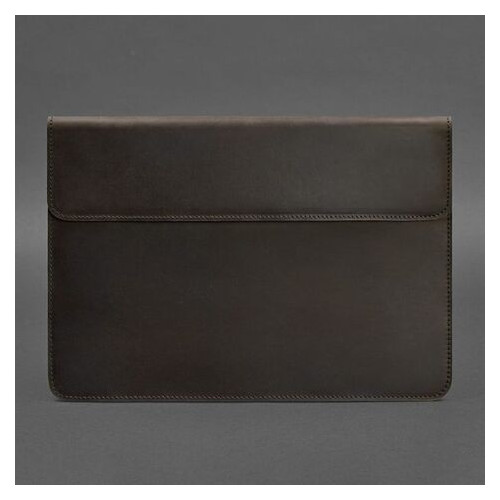 Шкіряний чохол-конверт на магнітах для MacBook Pro 15-16 Темно-коричневий BlankNote (BN-GC-12-o) фото №4