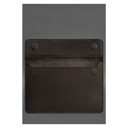 Шкіряний чохол-конверт на магнітах для MacBook Pro 15-16 Темно-коричневий BlankNote (BN-GC-12-o) фото №3