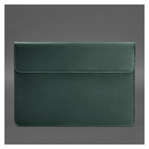 Шкіряний чохол-конверт на магнітах для MacBook Air/Pro 13 Зелений BlankNote (BN-GC-9-iz) фото №4