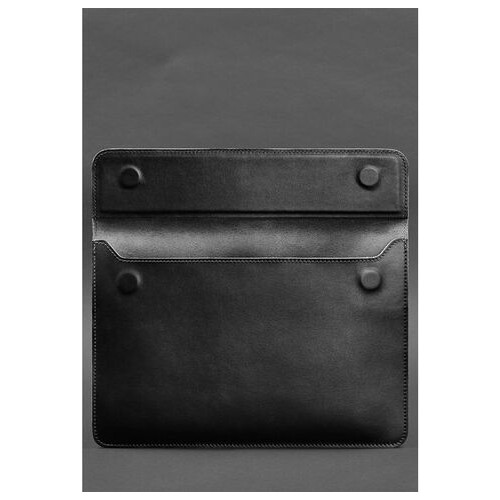 Шкіряний чохол-конверт на магнітах для MacBook Pro 15-16 Чорний BlankNote (BN-GC-12-g) фото №3