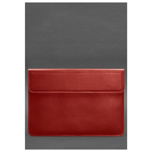 Шкіряний чохол-конверт на магнітах для MacBook Pro 15-16 Червоний BlankNote (BN-GC-12-red) фото №1