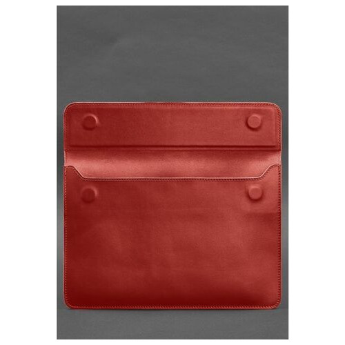 Шкіряний чохол-конверт на магнітах для MacBook Pro 15-16 Червоний BlankNote (BN-GC-12-red) фото №3