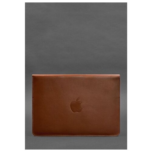 Шкіряний чохол-конверт на магнітах для MacBook Air/Pro 13 Світло-коричневий BlankNote (BN-GC-9-k) фото №2