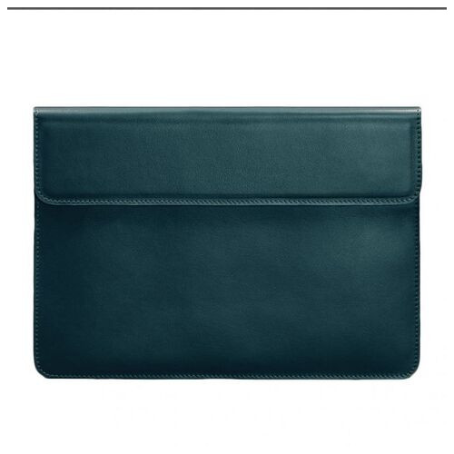 Шкіряний чохол-конверт на магнітах для MacBook Air/Pro 13 Зелений BlankNote (BN-GC-9-malachite) фото №5