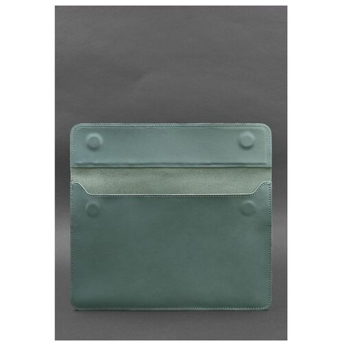 Шкіряний чохол-конверт на магнітах для MacBook Air/Pro 13 Бірюзовий BlankNote (BN-GC-9-tiffany) фото №3