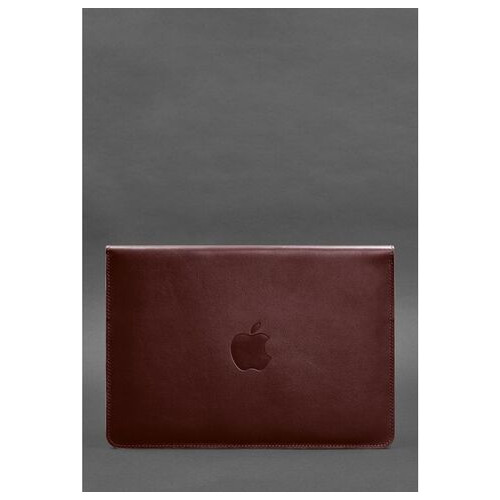 Шкіряний чохол-конверт на магнітах для MacBook 14 Бордовий BlankNote (BN-GC-22-vin) фото №2