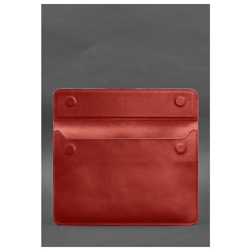 Шкіряний чохол-конверт на магнітах для MacBook 14 Червоний BlankNote (BN-GC-22-red) фото №3