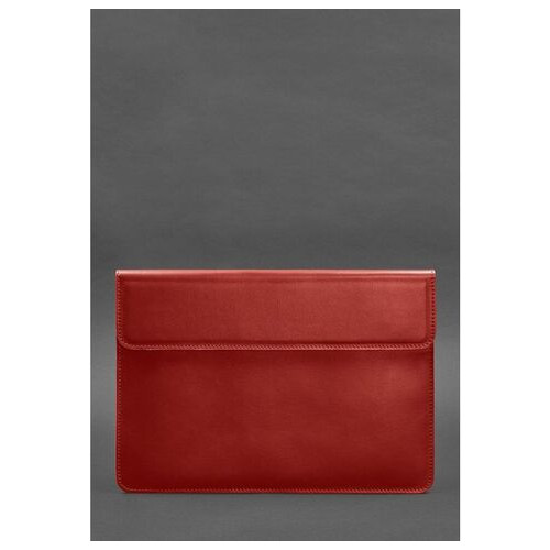 Шкіряний чохол-конверт на магнітах для MacBook 14 Червоний BlankNote (BN-GC-22-red) фото №1