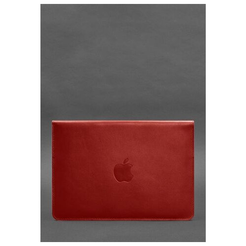 Шкіряний чохол-конверт на магнітах для MacBook 14 Червоний BlankNote (BN-GC-22-red) фото №2