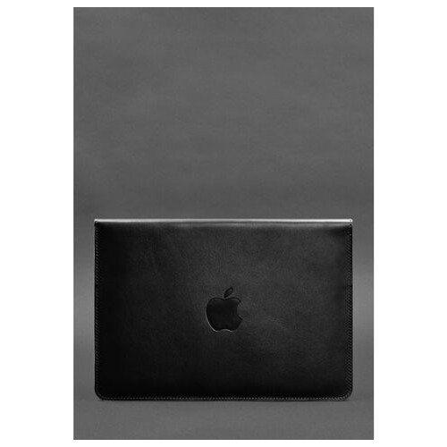 Шкіряний чохол-конверт на магнітах для MacBook 14 Чорний BlankNote (BN-GC-22-g) фото №2