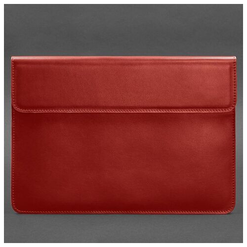 Шкіряний чохол-конверт на магнітах для MacBook 15 дюйм Червоний BlankNote (BN-GC-11-red) фото №4