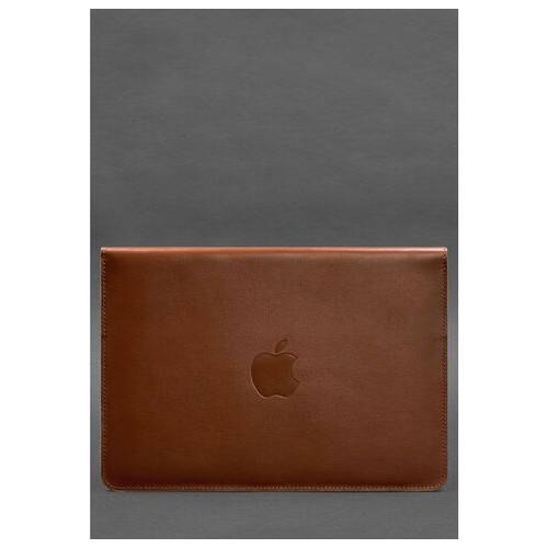 Шкіряний чохол-конверт на магнітах для MacBook 15 дюйм Світло-коричневий BlankNote (BN-GC-11-k) фото №2