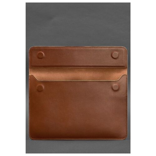 Шкіряний чохол-конверт на магнітах для MacBook 15 дюйм Світло-коричневий BlankNote (BN-GC-11-k) фото №3