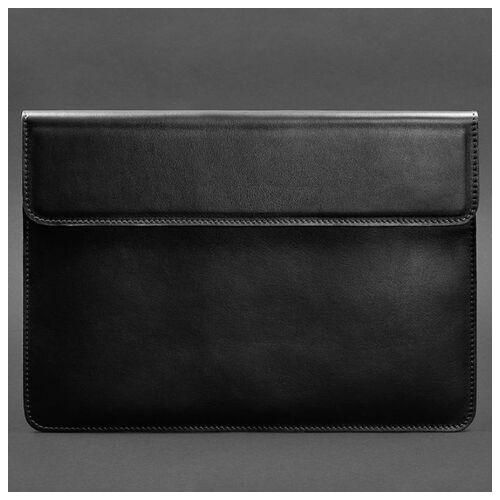 Шкіряний чохол-конверт на магнітах для MacBook 15 дюйм Чорний BlankNote (BN-GC-11-g) фото №4