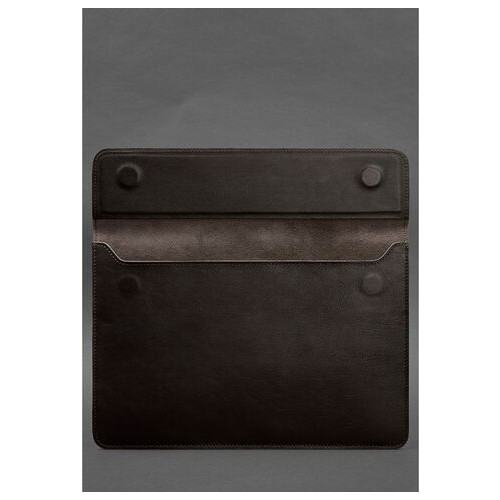 Шкіряний чохол-конверт на магнітах для MacBook 16 дюйм Темно-коричневий BlankNote (BN-GC-12-choko) фото №3