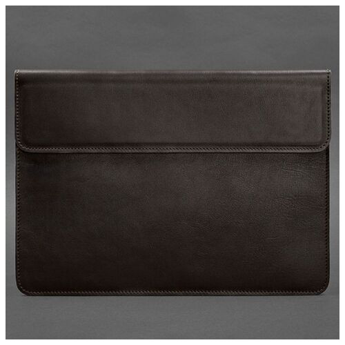 Шкіряний чохол-конверт на магнітах для MacBook 16 дюйм Темно-коричневий BlankNote (BN-GC-12-choko) фото №4