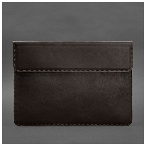 Шкіряний чохол-конверт на магнітах для MacBook 13 Темно-коричневий BlankNote (BN-GC-9-choko) фото №4