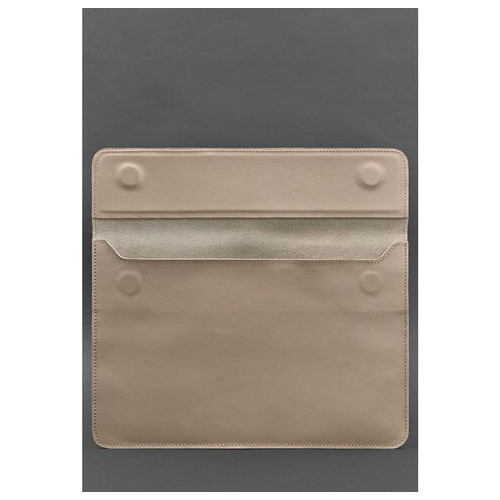 Шкіряний чохол-конверт на магнітах для MacBook 15 дюйм Світло-бежевий BlankNote (BN-GC-11-light-beige) фото №3