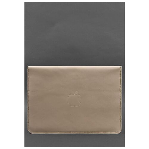 Шкіряний чохол-конверт на магнітах для MacBook 15 дюйм Світло-бежевий BlankNote (BN-GC-11-light-beige) фото №2
