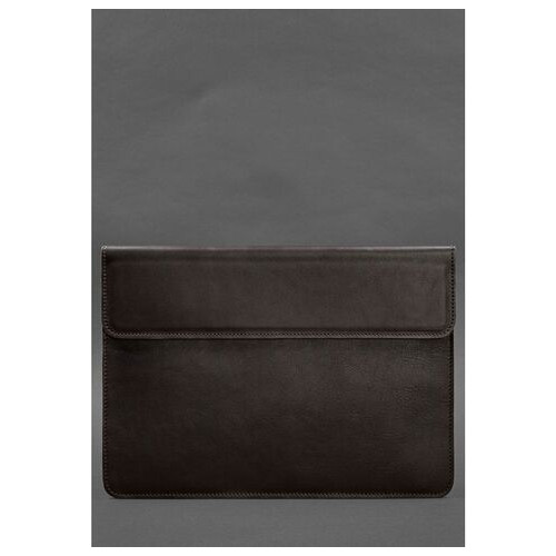 Шкіряний чохол-конверт на магнітах для MacBook 15 дюйм Темно-коричневий краст BlankNote (BN-GC-11-choko) фото №1