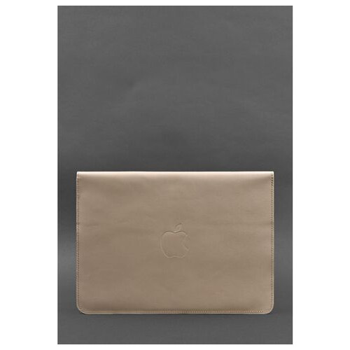 Шкіряний чохол-конверт на магнітах для MacBook 14 Світло-бежевий BlankNote (BN-GC-22-light-beige) фото №2