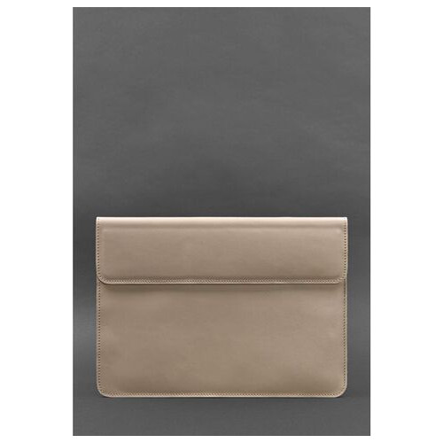 Шкіряний чохол-конверт на магнітах для MacBook 14 Світло-бежевий BlankNote (BN-GC-22-light-beige) фото №1