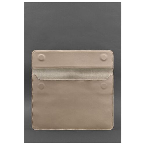Шкіряний чохол-конверт на магнітах для MacBook 14 Світло-бежевий BlankNote (BN-GC-22-light-beige) фото №3