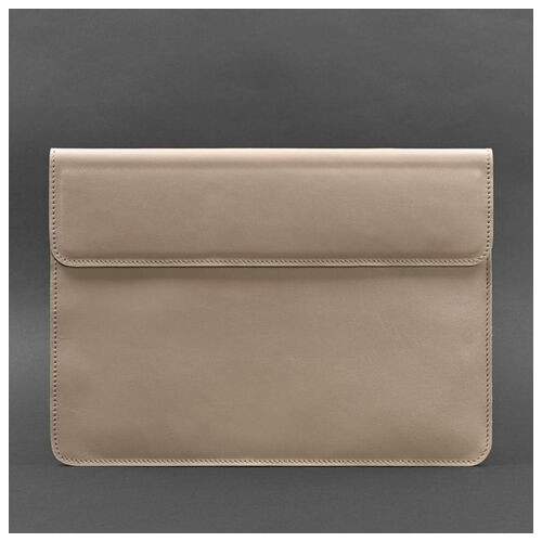 Шкіряний чохол-конверт на магнітах для MacBook 14 Світло-бежевий BlankNote (BN-GC-22-light-beige) фото №4