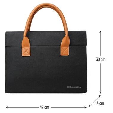 Сумка для ноутбука ColorWay Stylish 15.6 Black (CW-LBS156-BK) фото №2