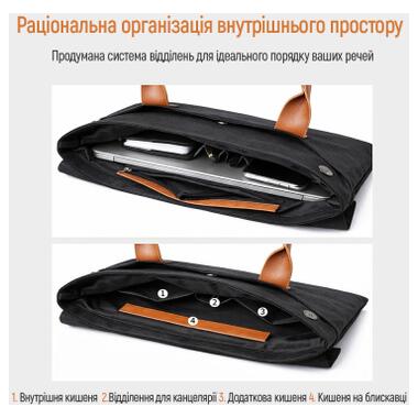Сумка для ноутбука ColorWay Stylish 15.6 Black (CW-LBS156-BK) фото №3