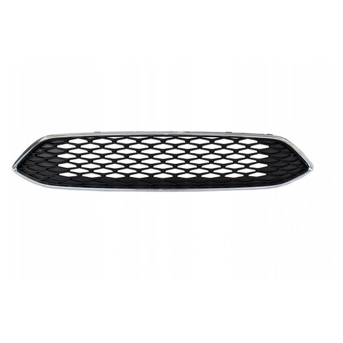 Решітка радіатора Avtm Ford Focus III 2014-2018 (сітка) чорна з хром рамкою (182819910) фото №1