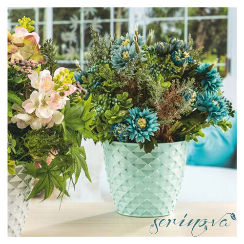 Горщик для квітів Serinova Kapadokya 0.5 л світло-блакитний фото №3