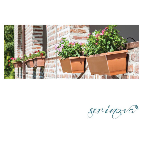 Горщик для квітів балконний Serinova Villa 10 л антрацитовий фото №3