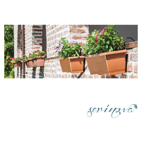 Горщик для квітів балконний Serinova Villa 2,75 л зелений фото №3