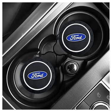 Силіконовий килимок у підсклянник із логотипом Ford комплект 2 штуки фото №4