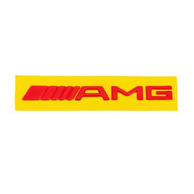 Емблема AMG (20см, ABS, червоний) фото №1