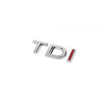 Емблема TDI для Volkswagen Jetta 2006-2011 (TD - хром, I - червона) фото №2