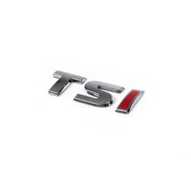 Емблема TSI для Volkswagen Golf 6/7/Tiguan 2007-2016 (косий шрифт, всі червоні) фото №1
