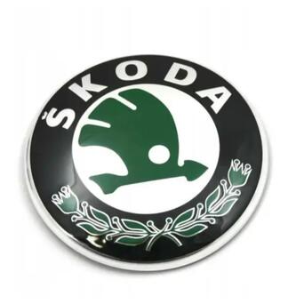 Емблема решітки радіатора Skoda Octavia A5 04-12/Superb 01-08/Fabia/Roomster 07-14/Yeti 10-13 зелений (Шкода фото №1