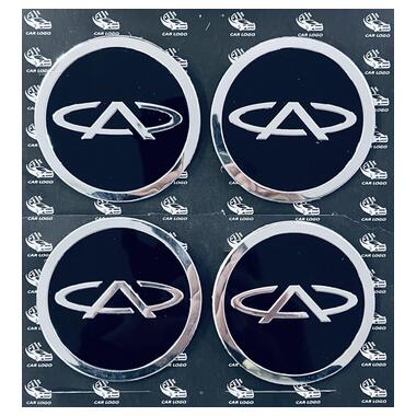 Автомобільна емблема Primo на ковпачок маточини колеса c логотипом Chery - Black фото №1