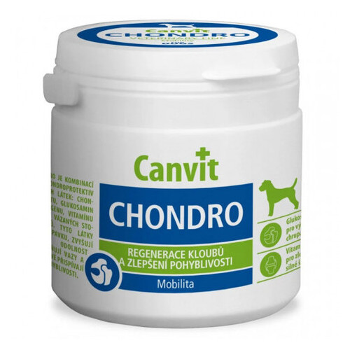 Вітамінна добавка Canvit Chondro for Dogs для зміцнення суглобів для собак усіх порід, 230 г ti-can50730 фото №1