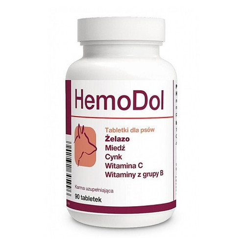 Таблетки Dolfos HemoDol для покращення процесів кровотворення для собак, 90 табл. (vb-dolfos-5996-90) фото №1