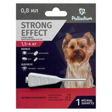 Краплі для тварин Palladium Strong Effect для собак вагою від 1.5 до 4 кг 1/0.8 мл (4820150206000) фото №1