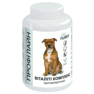 Вітаміни для собак ProVET ВІТАЛІТІ КОМПЛЕКС протиалергічний 100 табл (4823082418794) фото №1